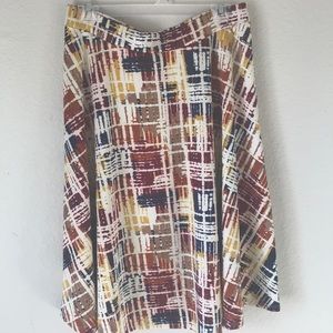 Multi Colored Flared Skirt
